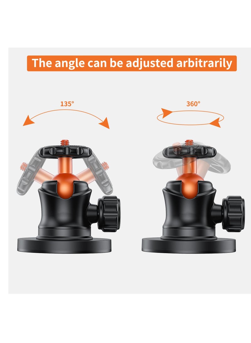 Magnet Camera Mount for GoPro,Magnetic Mount Base Stand with 1/4-20 Thread Camera Mount with 360° Ball Head for Car Body with GoPro Max Hero 11 10 9 8 7 6 5/DJI Osmo/AKASO/SJCAM/Action