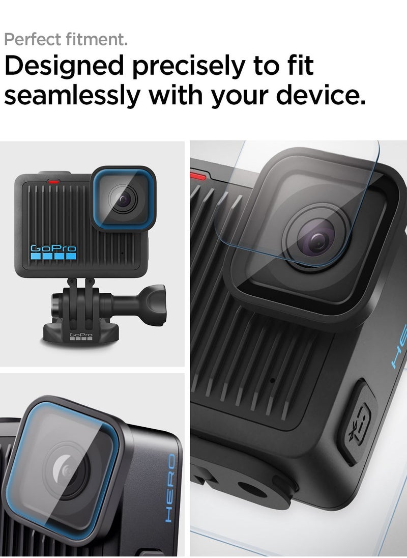 GLAStR Slim for GoPro Hero 4K Screen Protector [2 PACK] Premium Tempered Glass [2 Front Screen Protector + 2 Camera Lens Protectors]