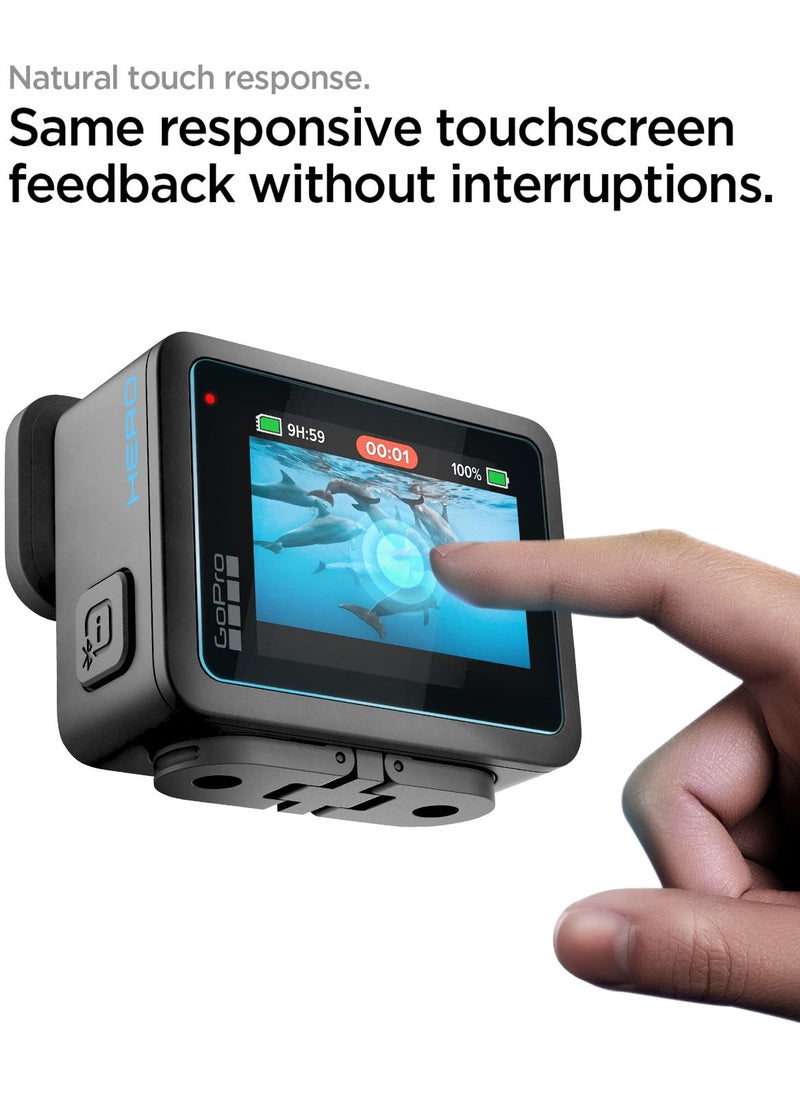 GLAStR Slim for GoPro Hero 4K Screen Protector [2 PACK] Premium Tempered Glass [2 Front Screen Protector + 2 Camera Lens Protectors]