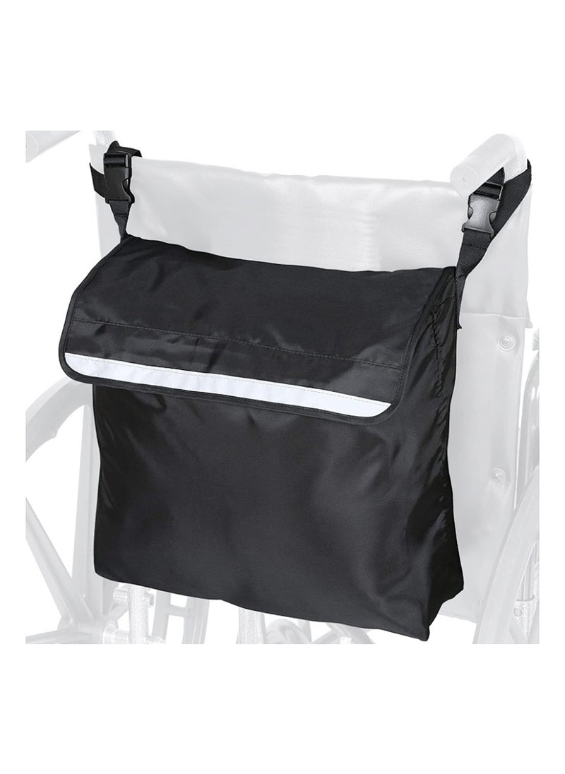 Wheelchair Backpack Multifunction Wheelchair Bag Outdoor Wheelchair Backpack Storage Bag Mobility Scoote Large Capacity Accessory Carry Pouch for Most Wheelchair, Scooter, Walker, Rollator (Black)