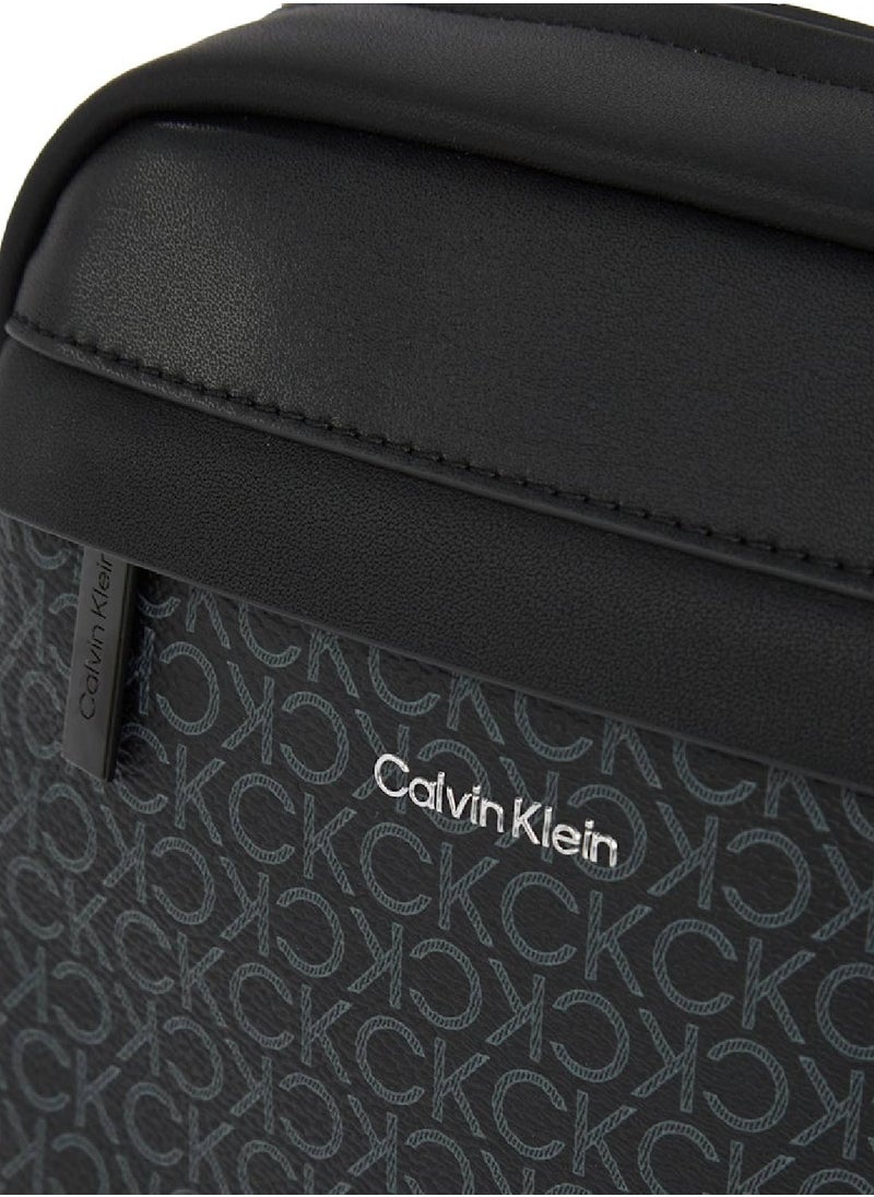 Men's Logo Reporter Bag - Polyester Blend, Black
