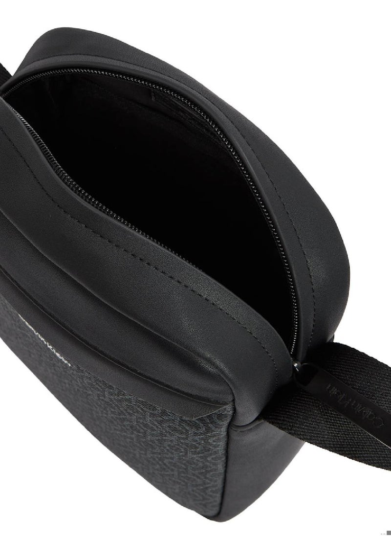 Men's Logo Reporter Bag - Polyester Blend, Black