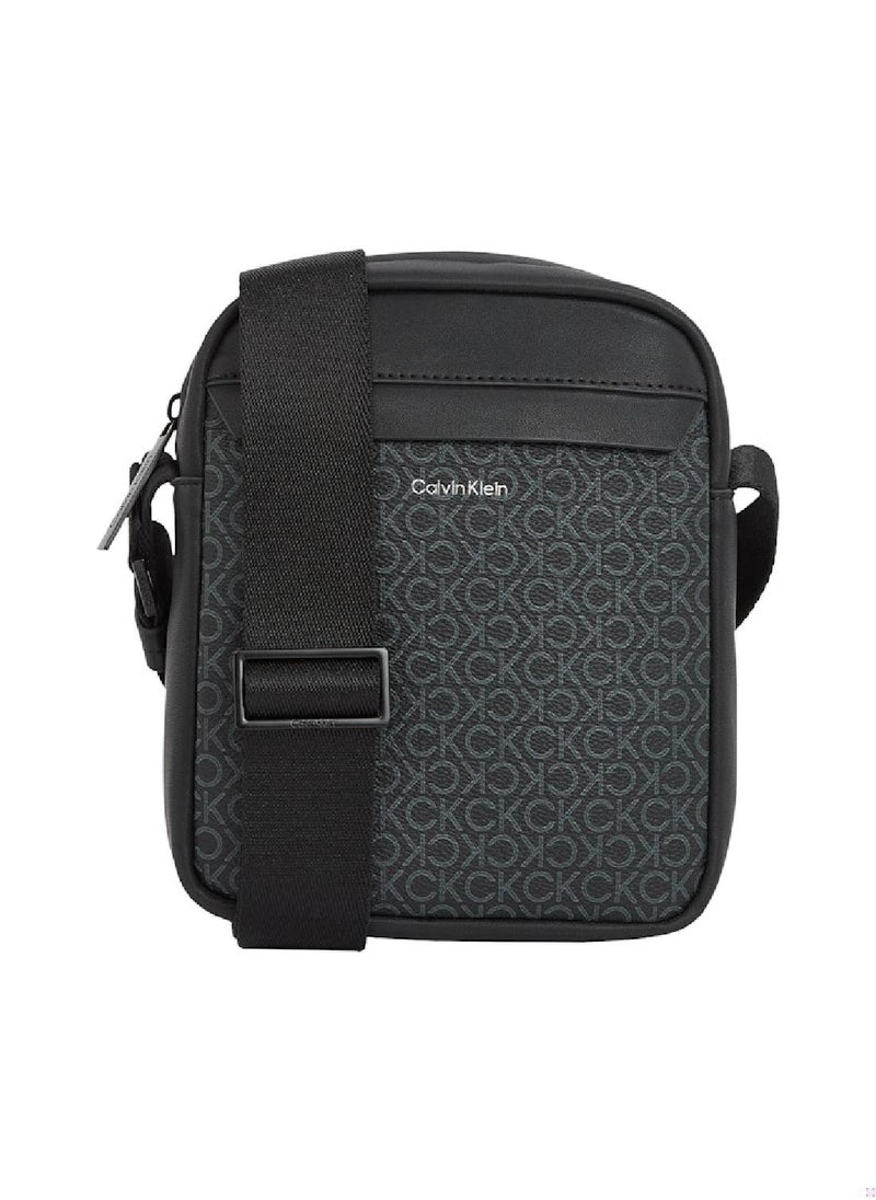 Men's Logo Reporter Bag - Polyester Blend, Black