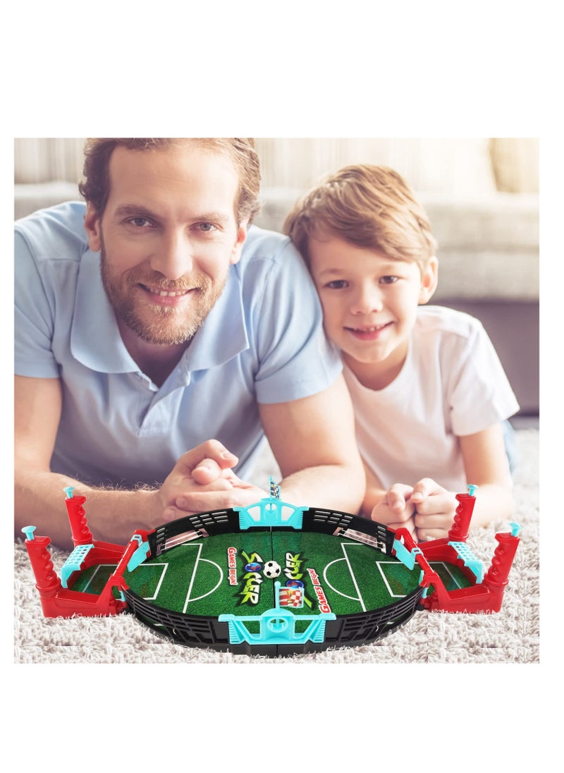 Mini Table Soccer Game, Football Table Interactive Game, Table Top Foosball Desktop Sport Board Game for Adults Kids Family Game Night Fun