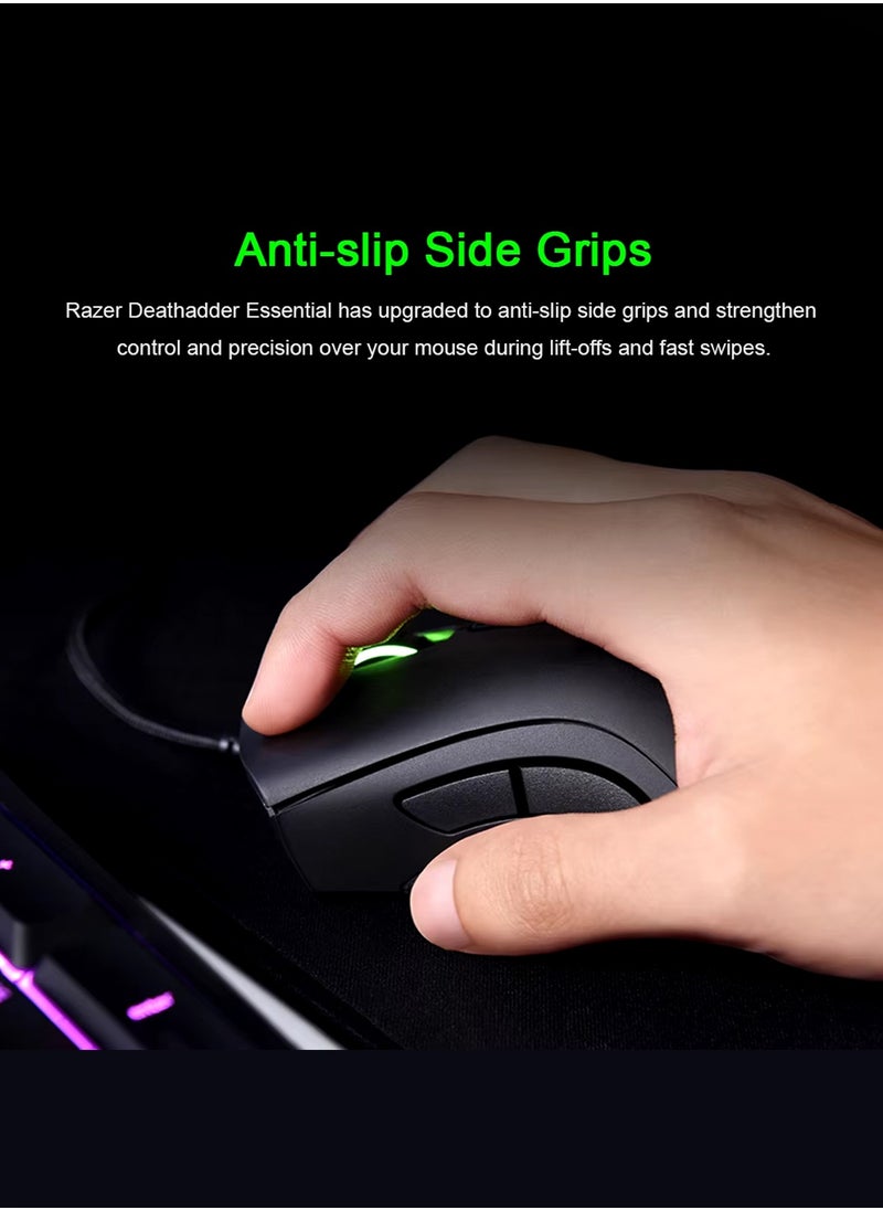 2Packs High-Performance Gaming Mouse – Precision Optical Sensor, Ergonomic Design, and Customizable Buttons - Black Color