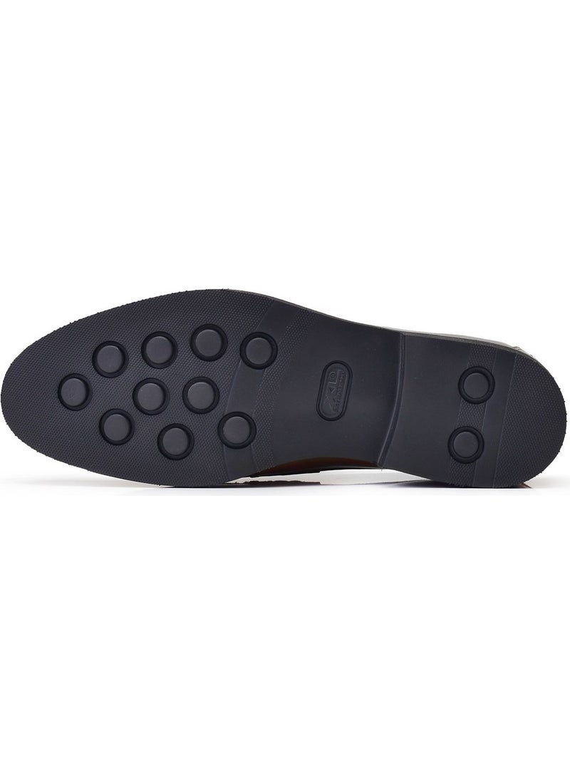 Navy Blue Casual Lace-Up Men's Shoes -12646-