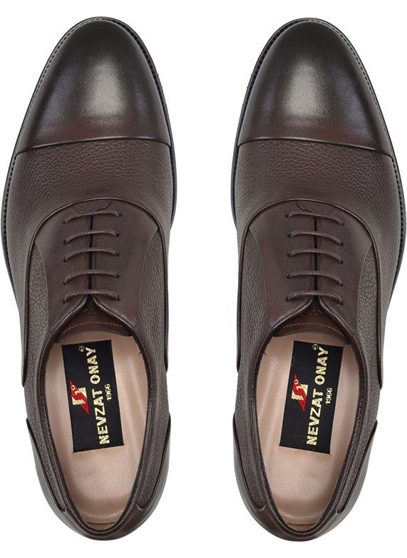 Genuine Leather Brown Casual Lace-Up Men's Shoes -11331-
