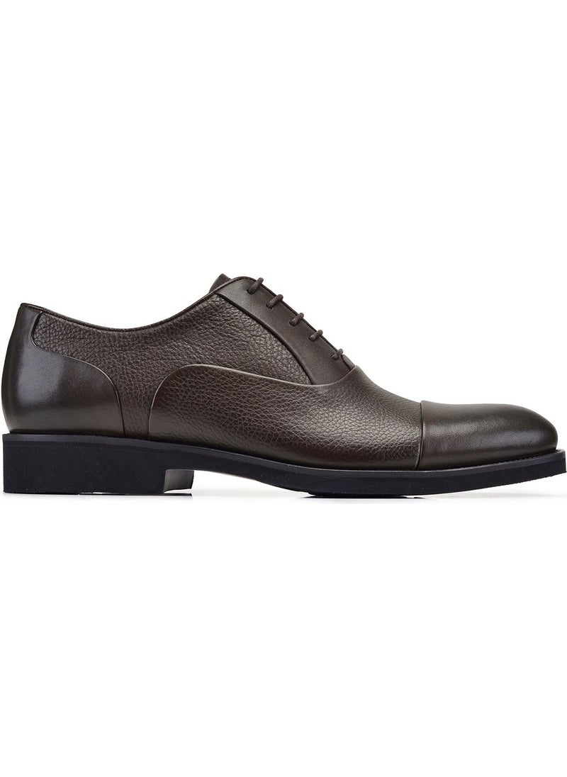Genuine Leather Brown Casual Lace-Up Men's Shoes -11331-