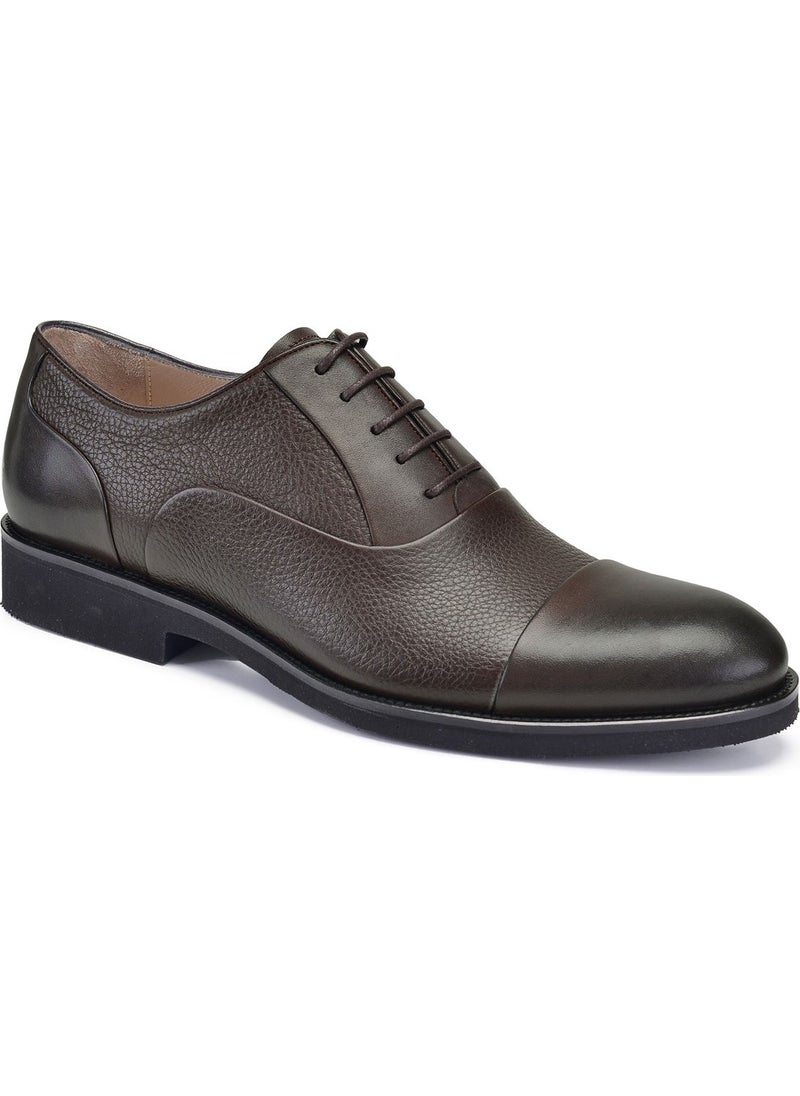 Genuine Leather Brown Casual Lace-Up Men's Shoes -11331-