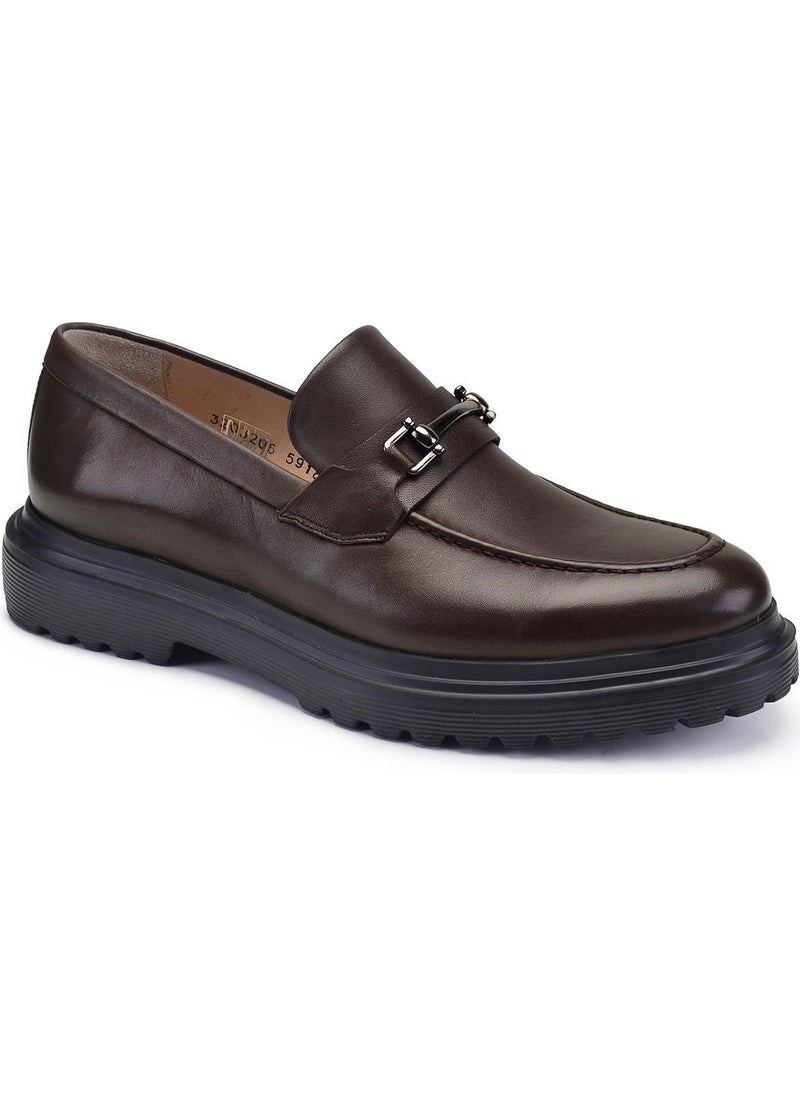 Brown Laceless Men's Shoes -59182-
