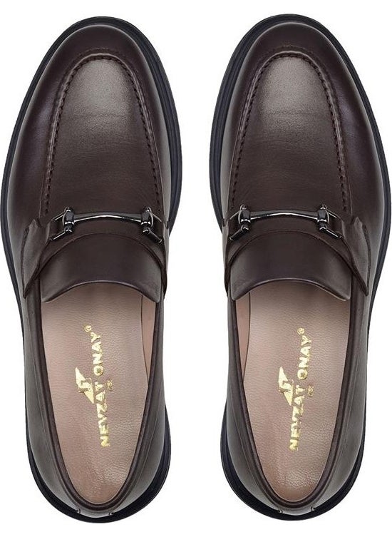 Brown Laceless Men's Shoes -59182-