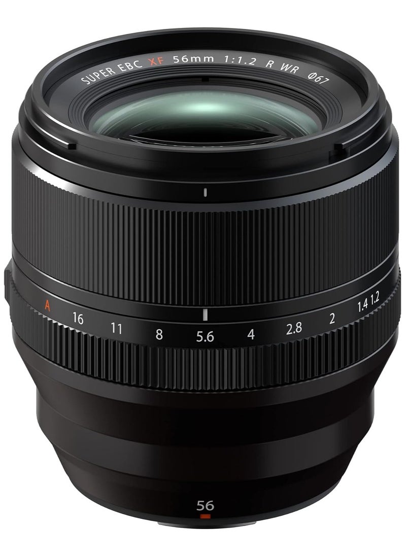 FUJINON XF56mmF1.2 R WR Lens – Ultra-Fast f/1.2 Portrait Prime for Fujifilm X-Mount | Weather-Resistant, Edge-to-Edge Sharpness, Professional Bokeh