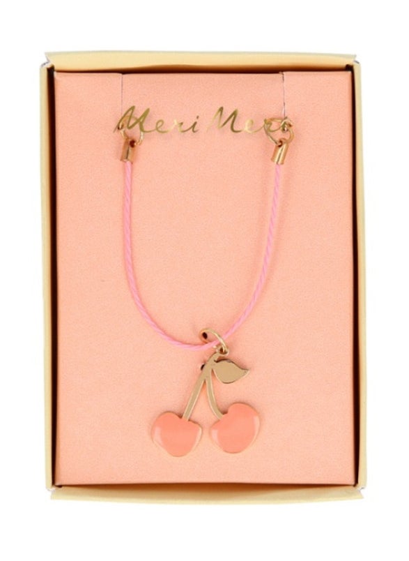 Enamel Cherries Necklace