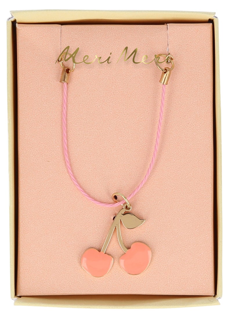 Enamel Cherries Necklace
