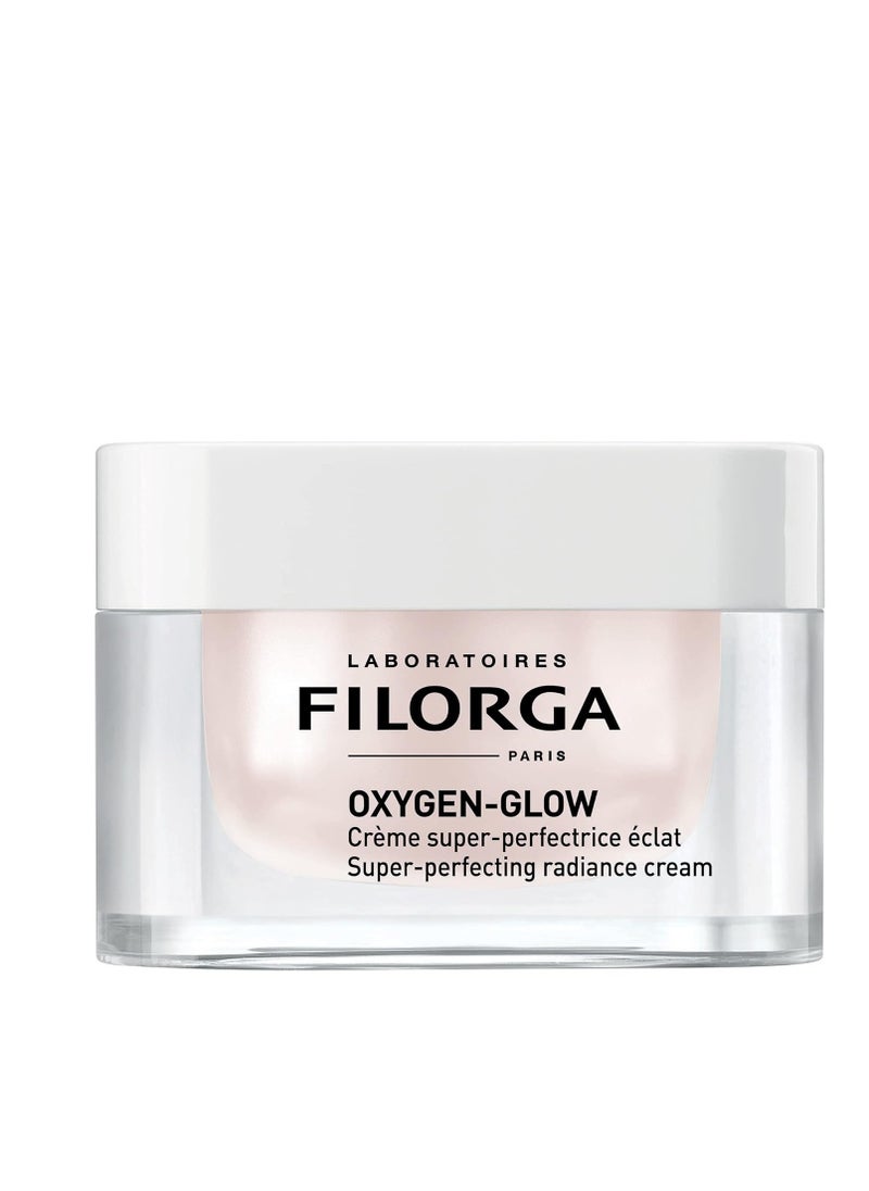 Filorga Oxygen-Glow Super-Perfecting Radiance Daily Skin Cream, Hydrating Treatment with a Moisturizing Boost of Hyaluronic Acid and Detoxifying Enzymes for a Flawless, Wrinkle Free Face, 1.69 fl. oz.