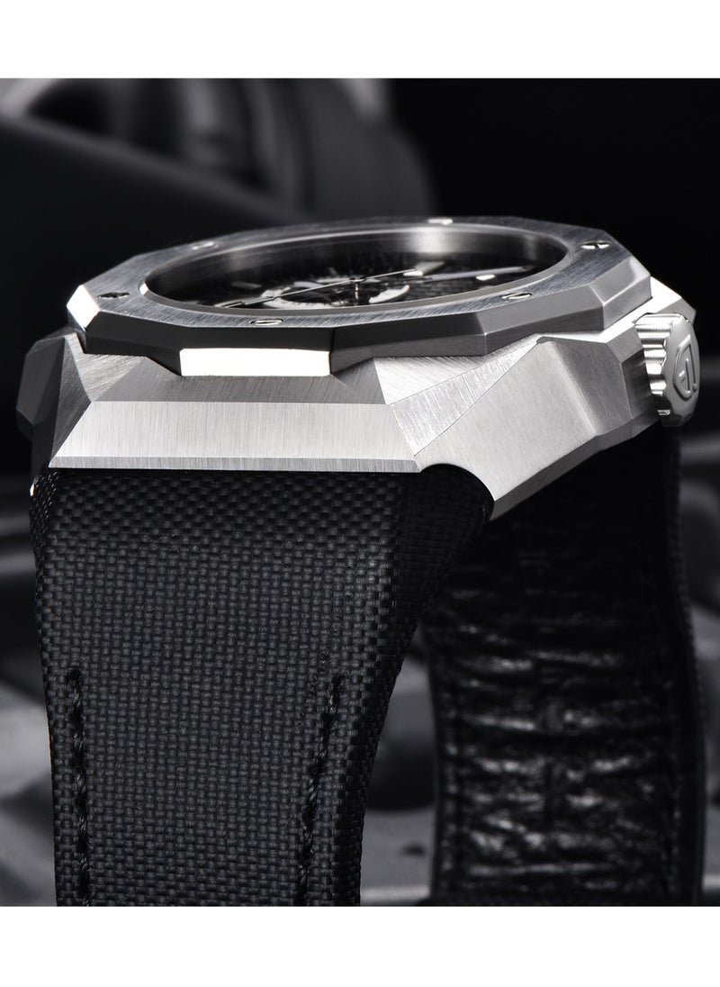 New Luxury Men's Mechanical Automatic Watches, Chronograph, Waterproof, Luminous Hands, Leather Strap, Imported Movement, Synthetic Sapphire Glass Dial, PD YS010