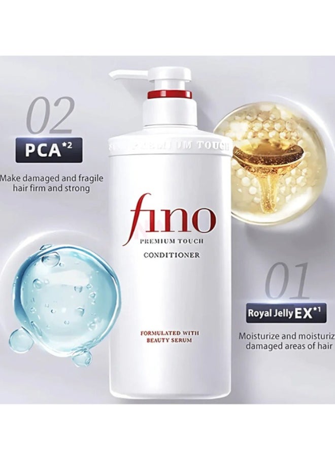 Shiseido Fitit Fino Premium Touch Moist Conditioner 550ml – Deep Moisturizing & Nourishing Conditioner for Dry and Damaged Hair