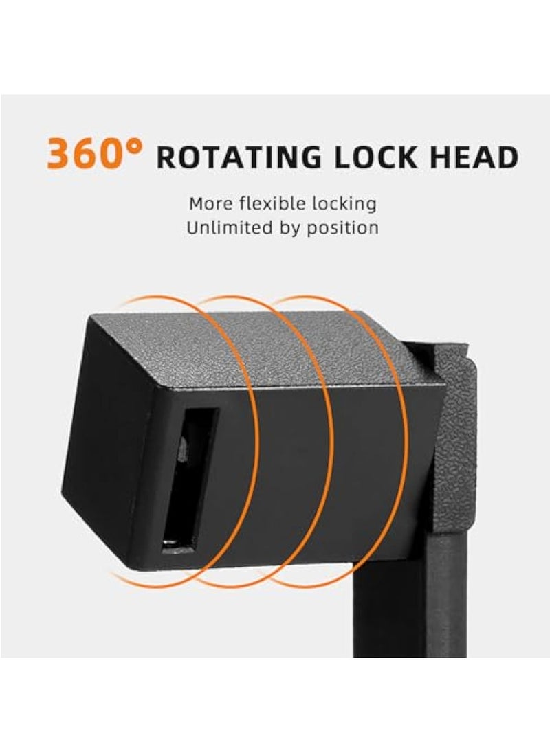 Folding Bike Lock with Mounting Bracket, Bicycle Locks, Bike Chain Lock, Heavy Duty Anti Theft with 360° Rotating Lock Head, Waterproof and Scratch Resistant Foldable, for Bike, Scooter, Motorcycle
