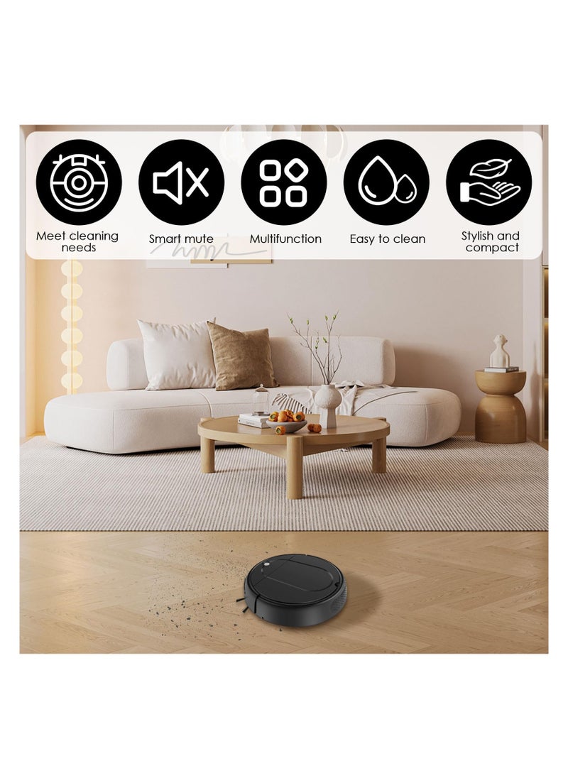 Mopping Robot Vacuum Cleaner, 4500PA Suction Vacuum Sweeping Robot Recha rgeable Smart Vacuum Cleaner Robot Quiet Operation Auto Vacuum Cleaner Multifunctional for Daily Cleaning