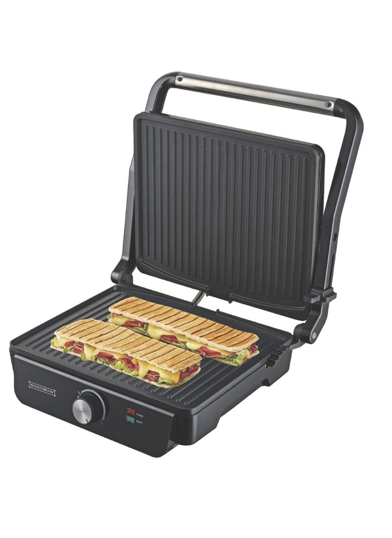 Panini Press and Grill, 2000W, Stainless Steel and Black
