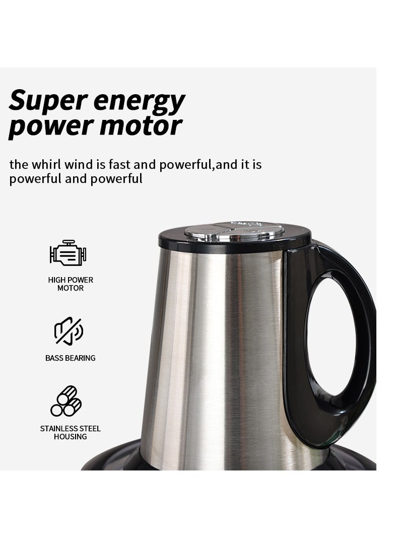 Stainless Steel Electric Blender & Meat Grinder - Portable Multifunction Food Processor for Kitchen, Safe & Low-Noise