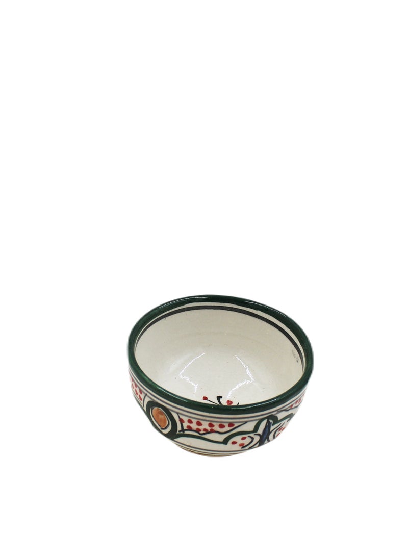 Moroccan Hand Painter Porcelain Bowl 6 X 10 cm