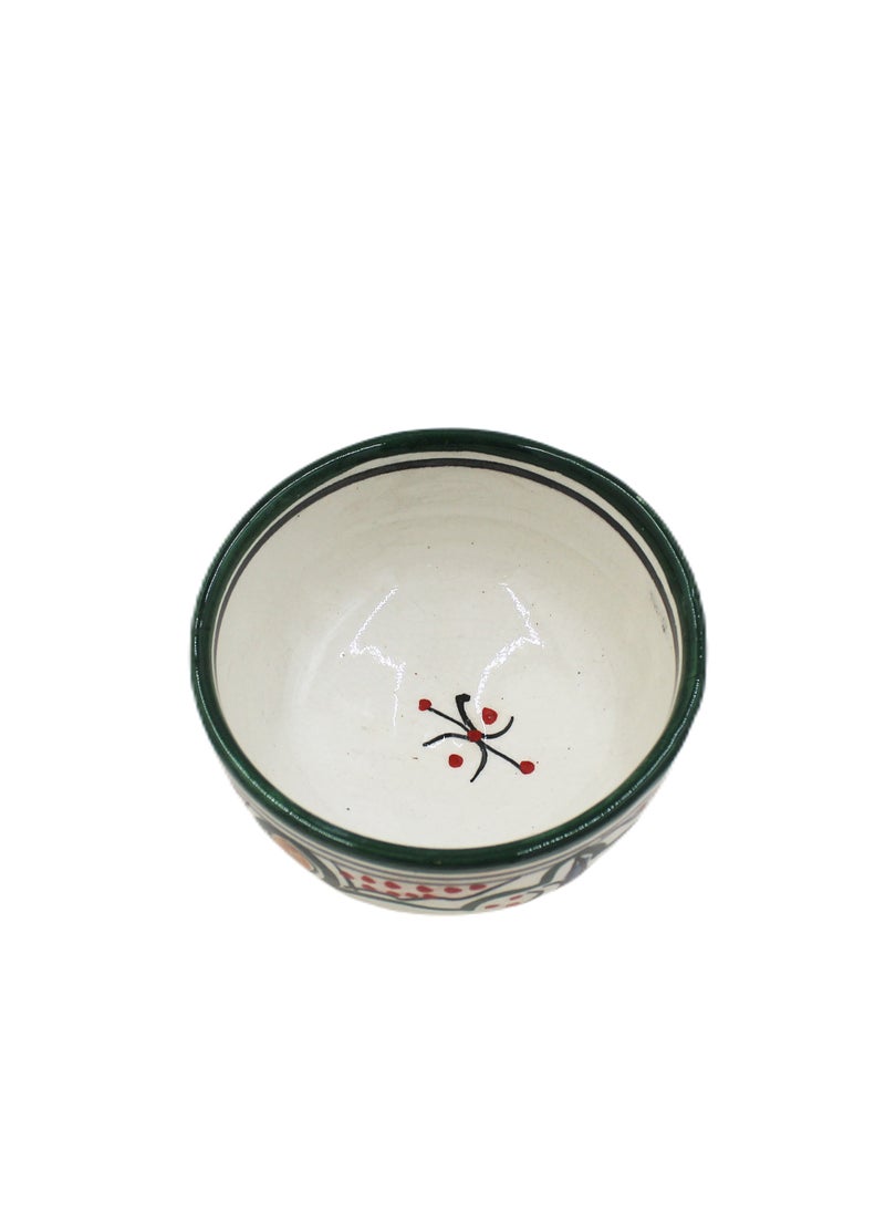 Moroccan Hand Painter Porcelain Bowl 6 X 10 cm