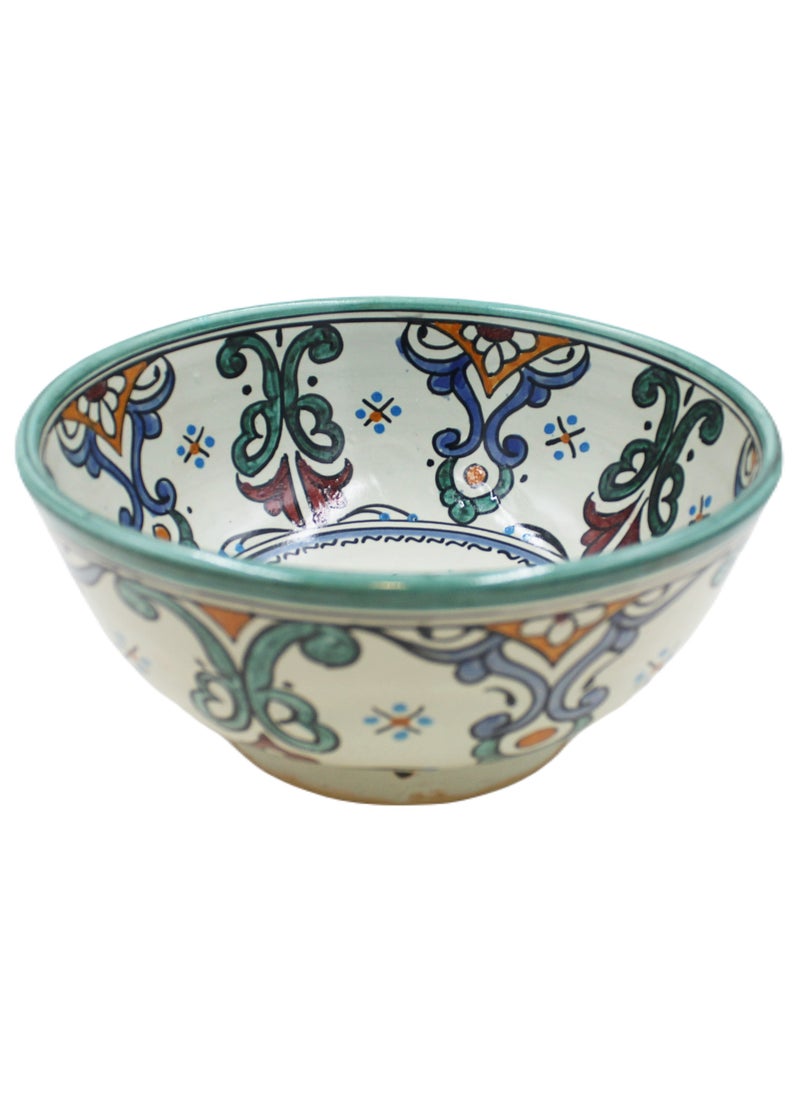 Moroccan Handmade Hand Painted Display Bowl 25 cm
