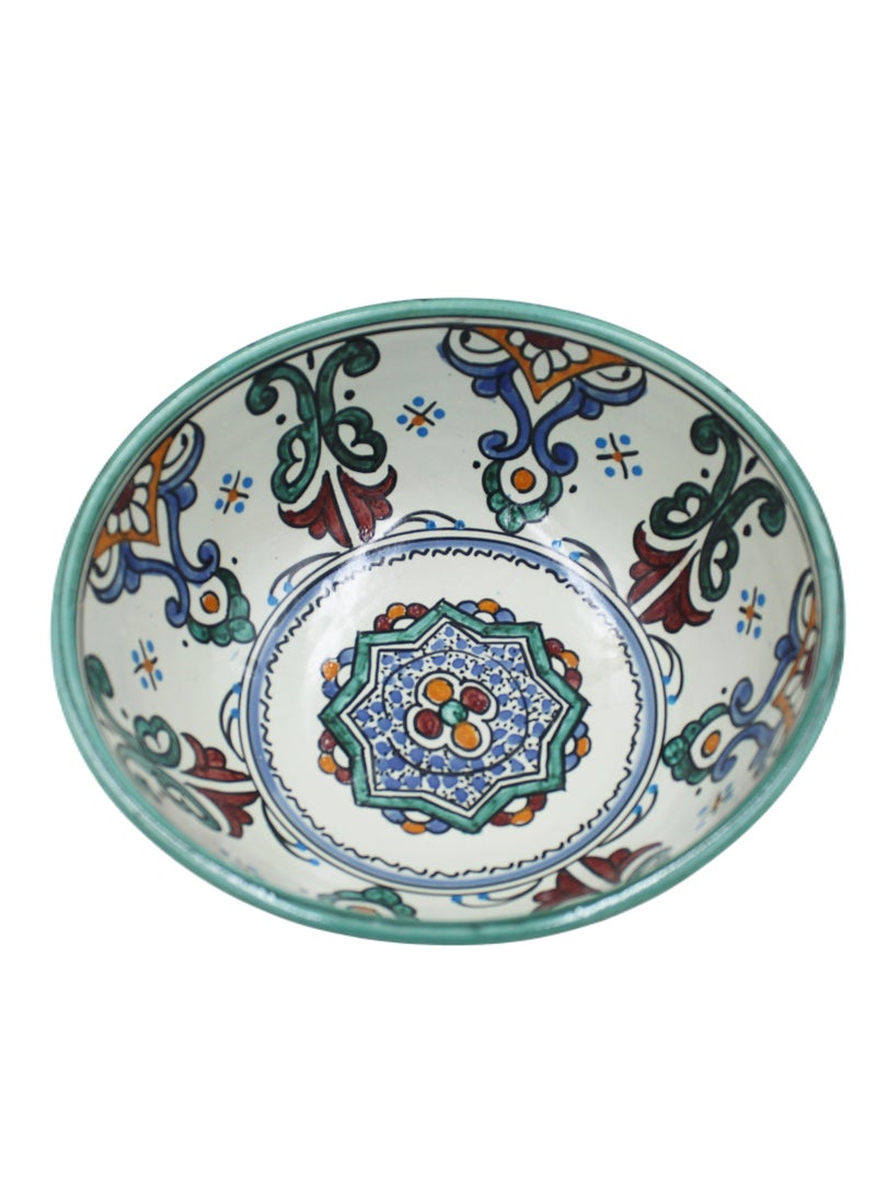 Moroccan Handmade Hand Painted Display Bowl 25 cm
