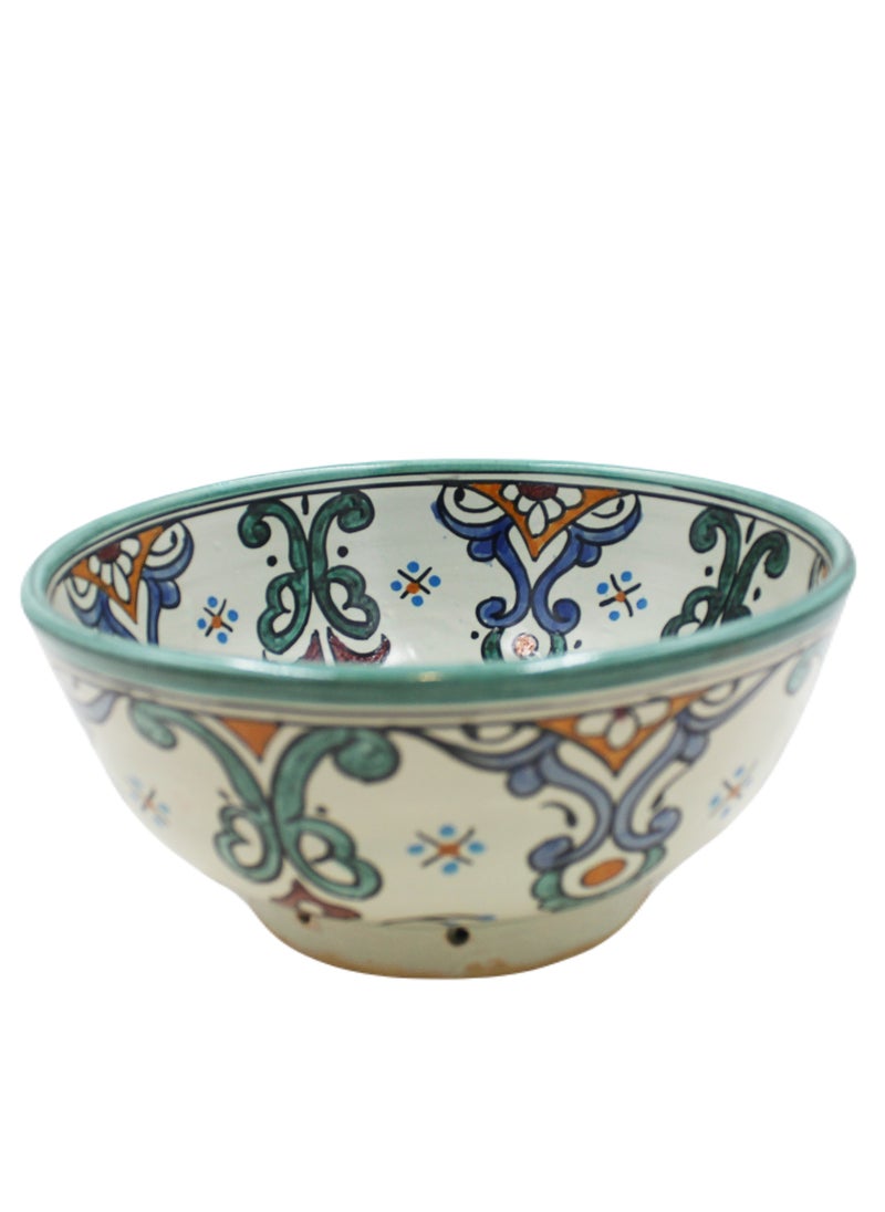 Moroccan Handmade Hand Painted Display Bowl 25 cm