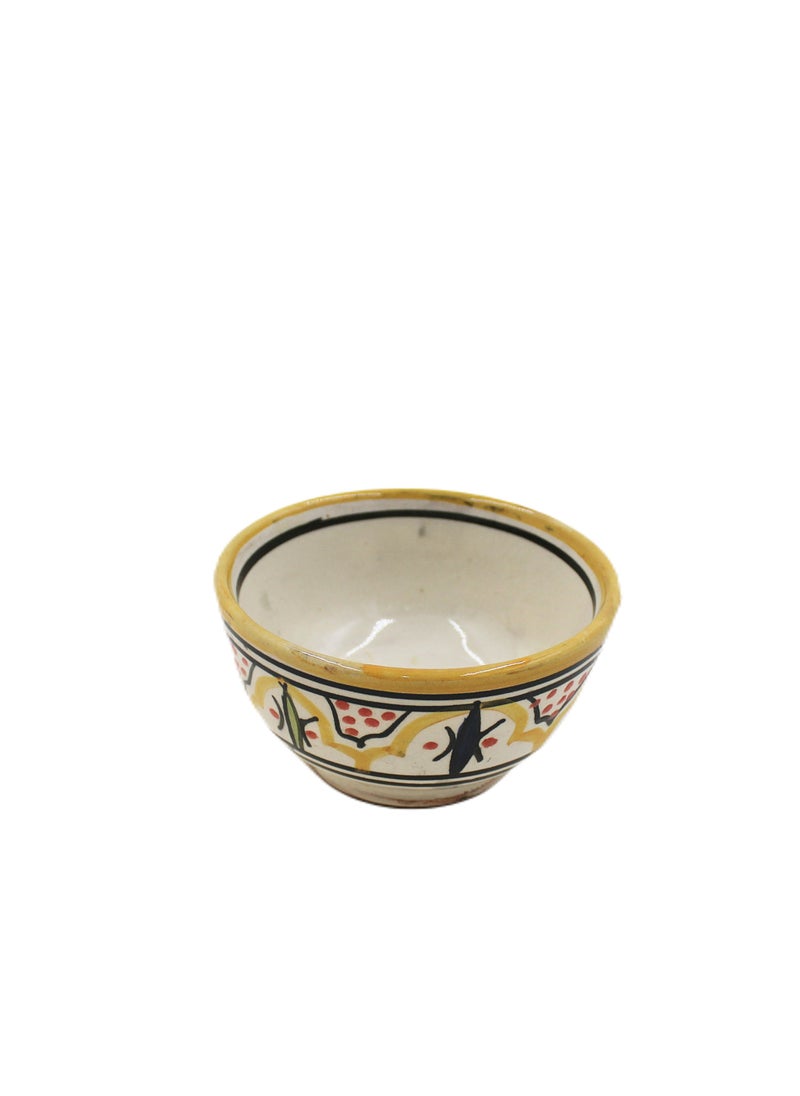 Moroccan Hand Painter Porcelain Bowl 6 X 10 cm