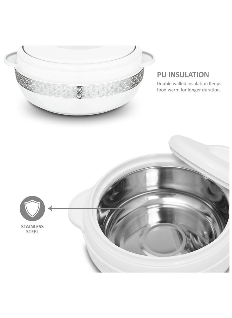 Dream Stainless Steel Insulated Casserole White 5000ML