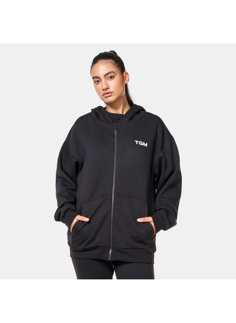 Lounge Printed Full-Zip Hoodie