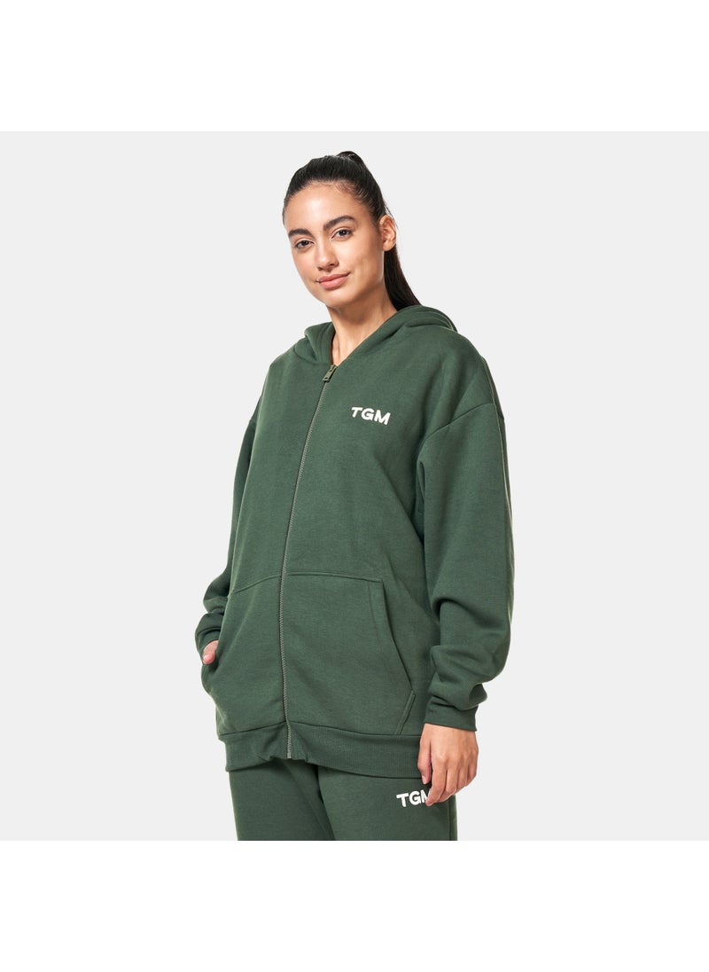 Lounge Printed Full-Zip Hoodie