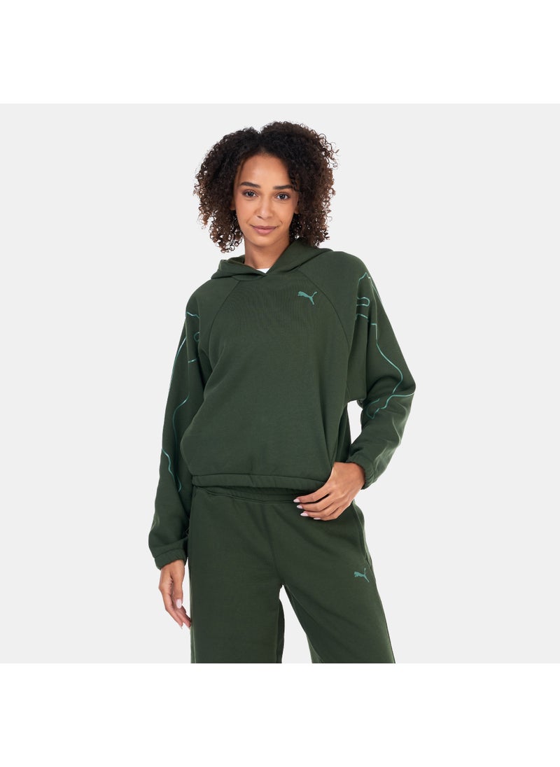 Women's Motion Cat Pullover Hoodie