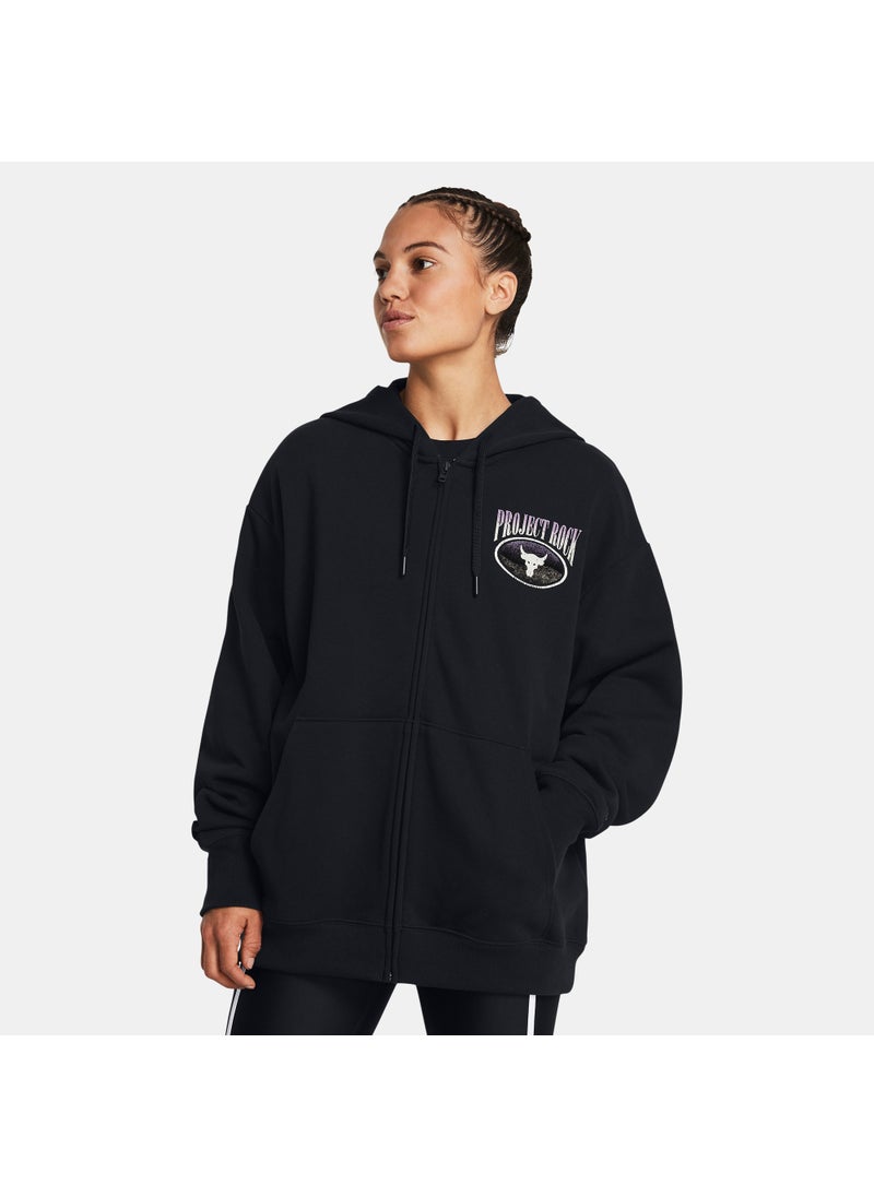 Women's Project Rock Logo Full-Zip Hoodie