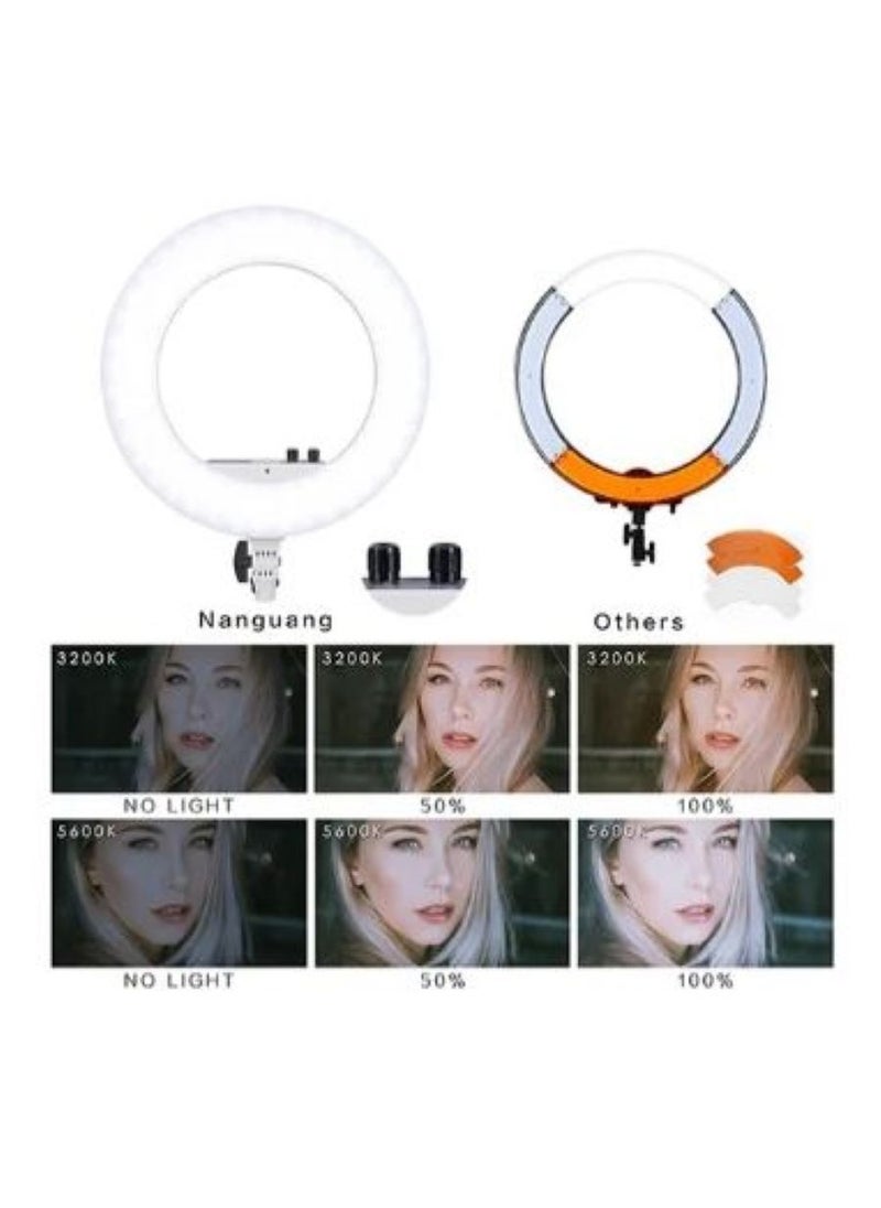 NANGUANG RING LIGHT V48C (R480C) WITH MIRROR & BRACKET WHITE