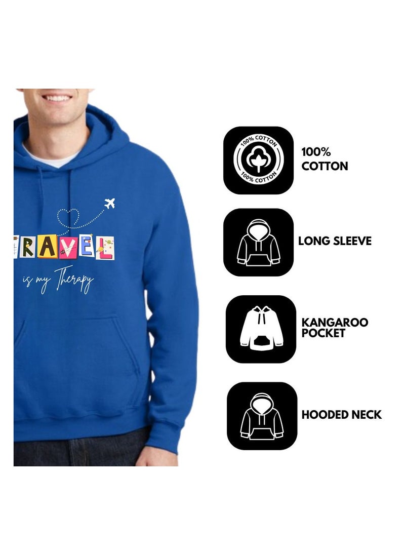 Traveller Hoodie For Men-Soft Cotton Pullover With Traveller Design-Long Sleeve With Drawstring And Pockets-Perfect For Travel,Hiking,Outdoor