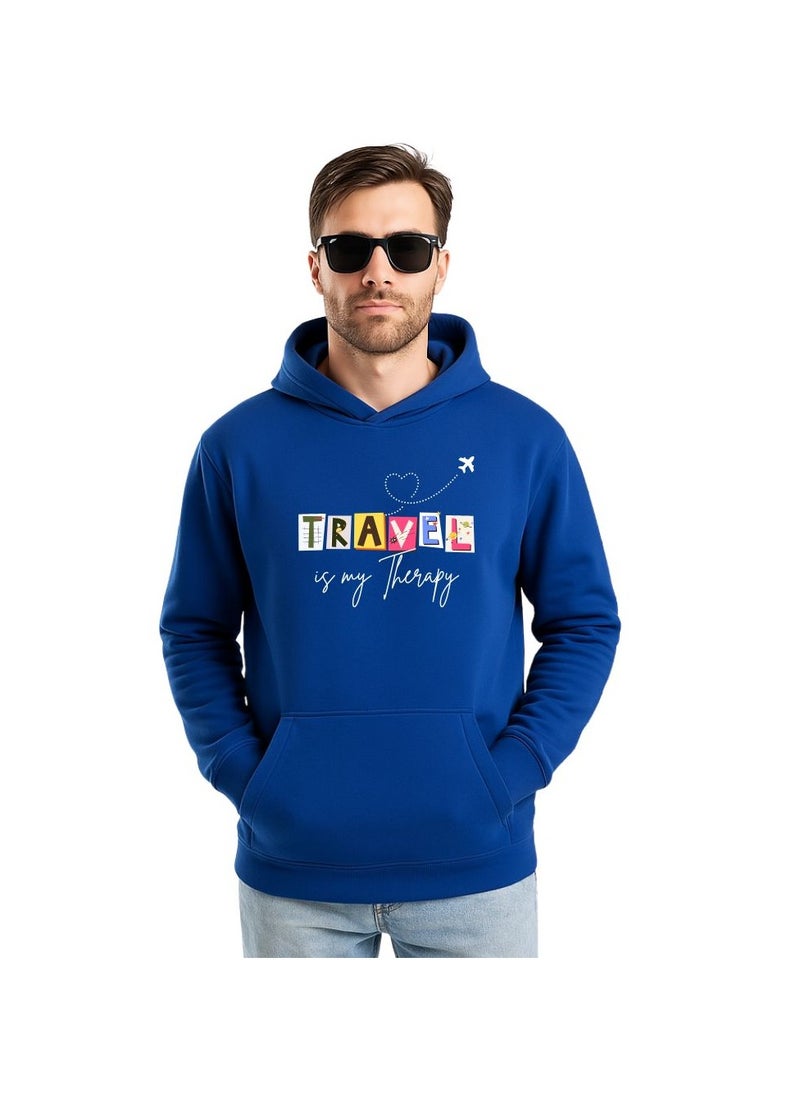 Traveller Hoodie For Men-Soft Cotton Pullover With Traveller Design-Long Sleeve With Drawstring And Pockets-Perfect For Travel,Hiking,Outdoor