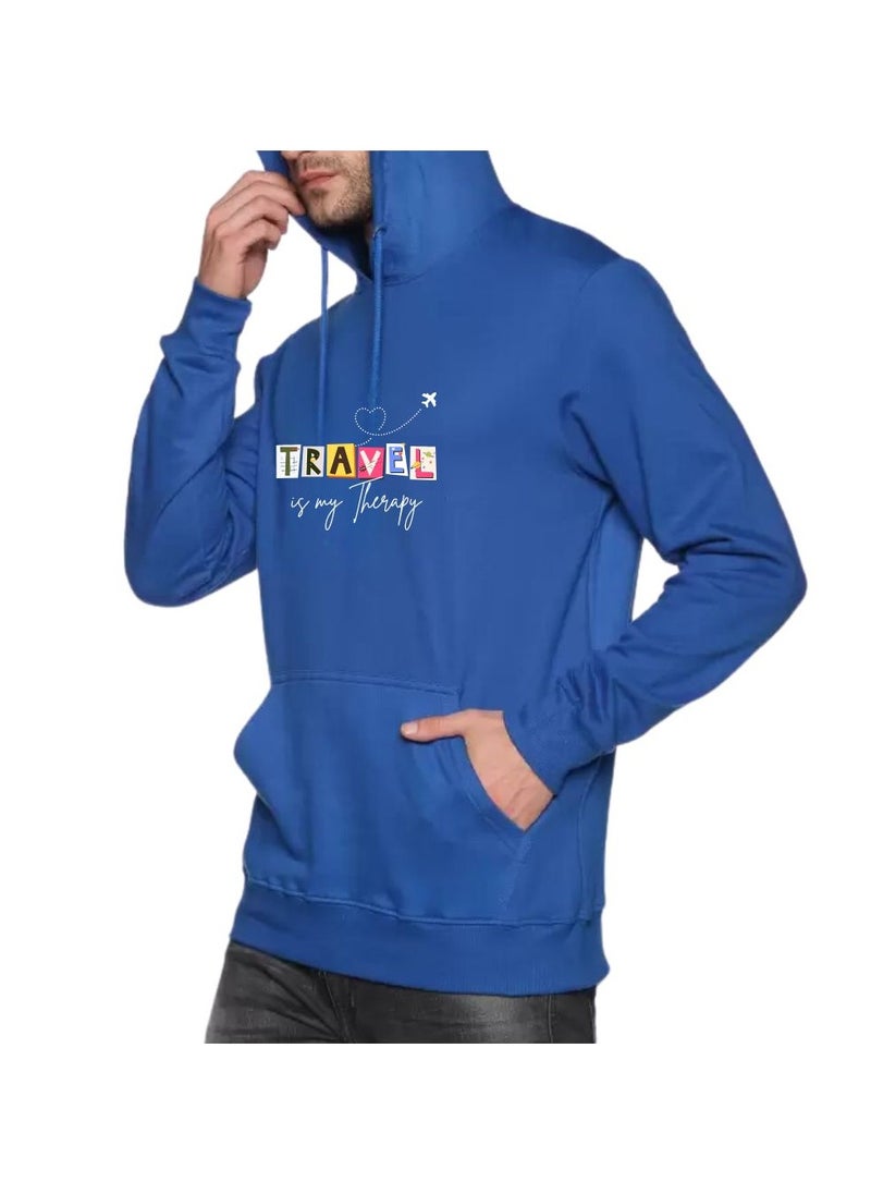 Traveller Hoodie For Men-Soft Cotton Pullover With Traveller Design-Long Sleeve With Drawstring And Pockets-Perfect For Travel,Hiking,Outdoor