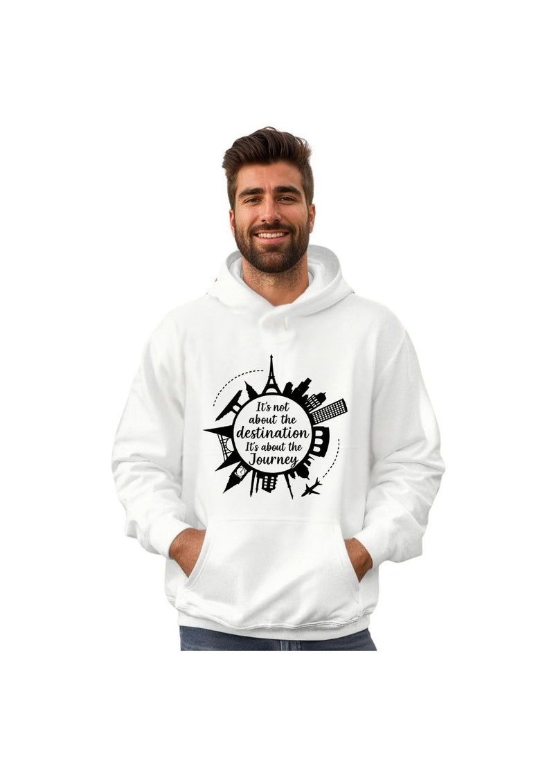 Traveller Hoodie For Men-Soft Cotton Pullover With Traveller Design-Long Sleeve With Drawstring And Pockets-Perfect For Travel,Hiking,Outdoor