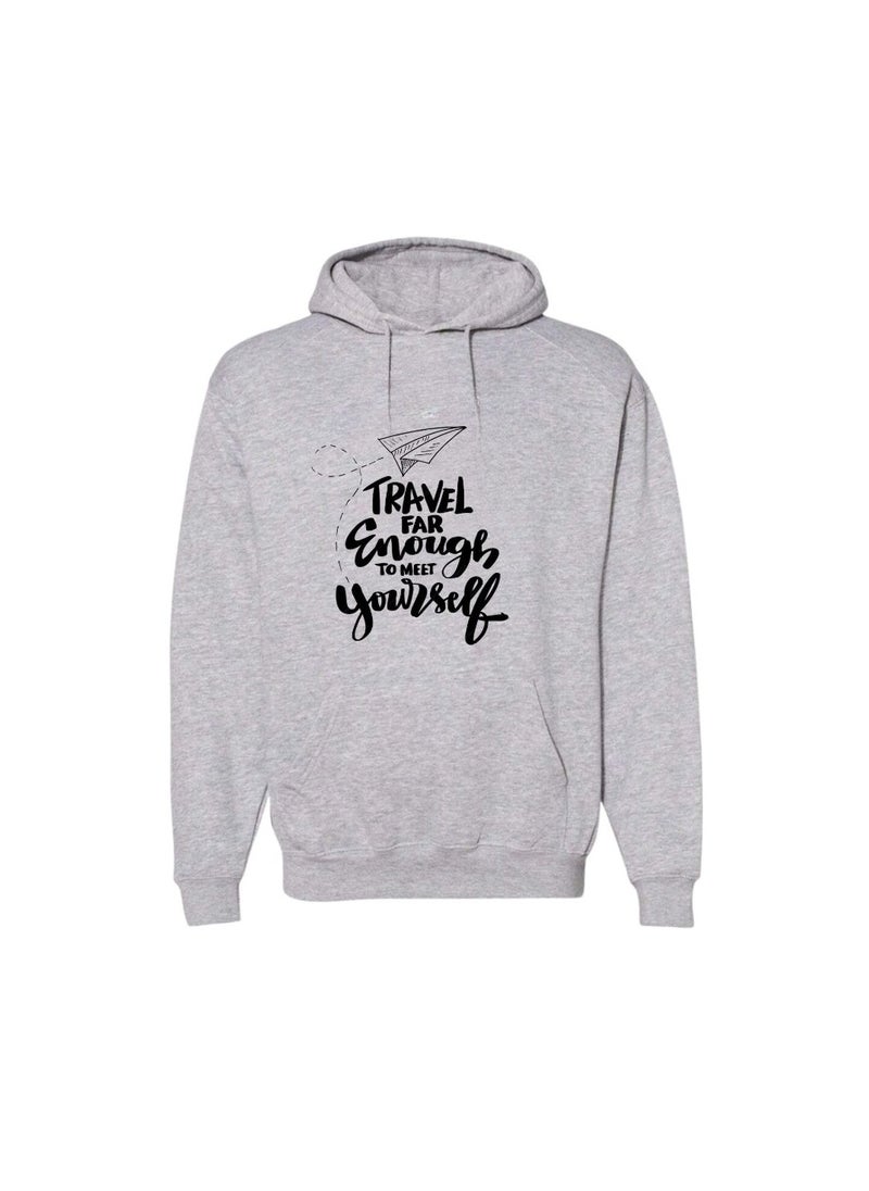 Traveller Hoodie For Men-Soft Cotton Pullover With Traveller Design-Long Sleeve With Drawstring And Pockets-Perfect For Travel,Hiking,Outdoor