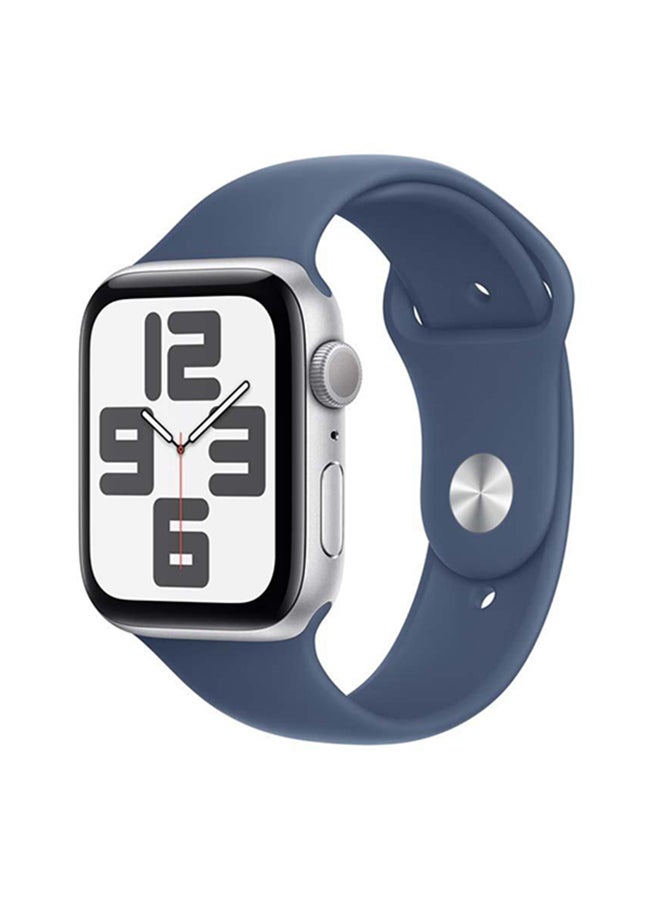 Watch Se Gps 44Mm Silver Aluminium Case With Denim Sport Band  Ml Blue