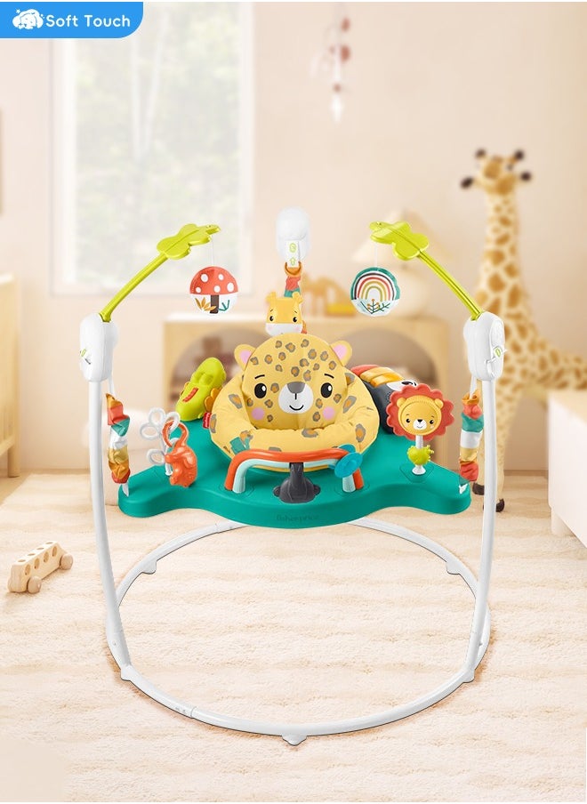 Toddler Walker Jumper Jungle Animals Baby Activity Jumper with Music Lights Sounds and Developmental Toys