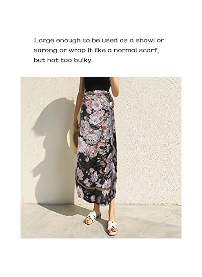 Lightweight Women's Fashion Floral Printed Winter Fall Warm Scarves Scarf Shawl
