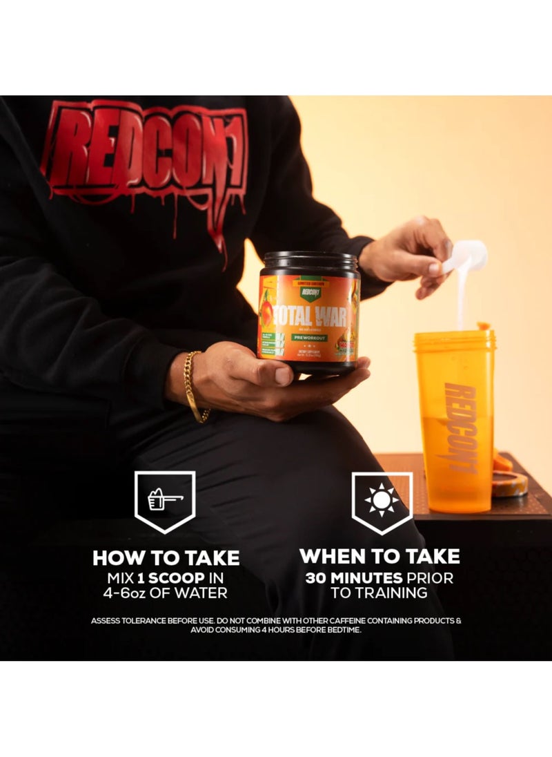 Total War, Mango Madness, 320mg Caffeine Per serving, Improve Metabolic Function, 450g