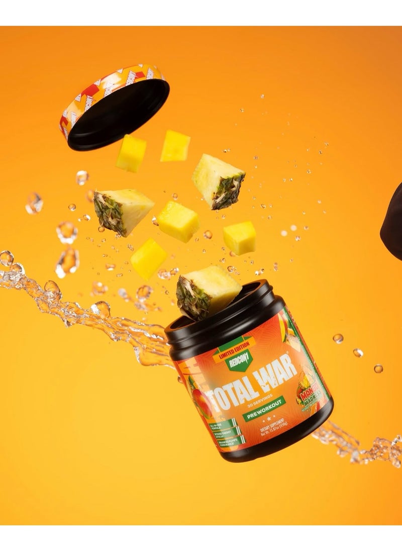 Total War, Mango Madness, 320mg Caffeine Per serving, Improve Metabolic Function, 450g