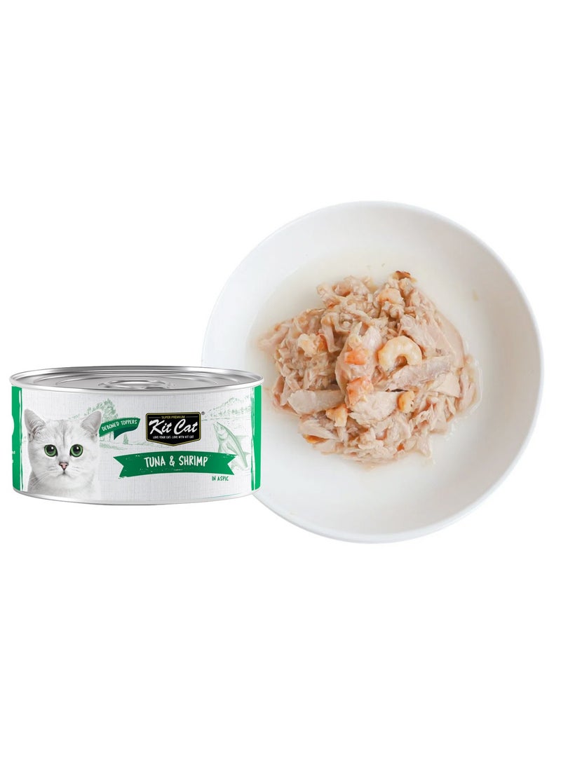 Kit Cat Deboned Tuna & Shrimp Toppers 80g (1 Box -24pcs)