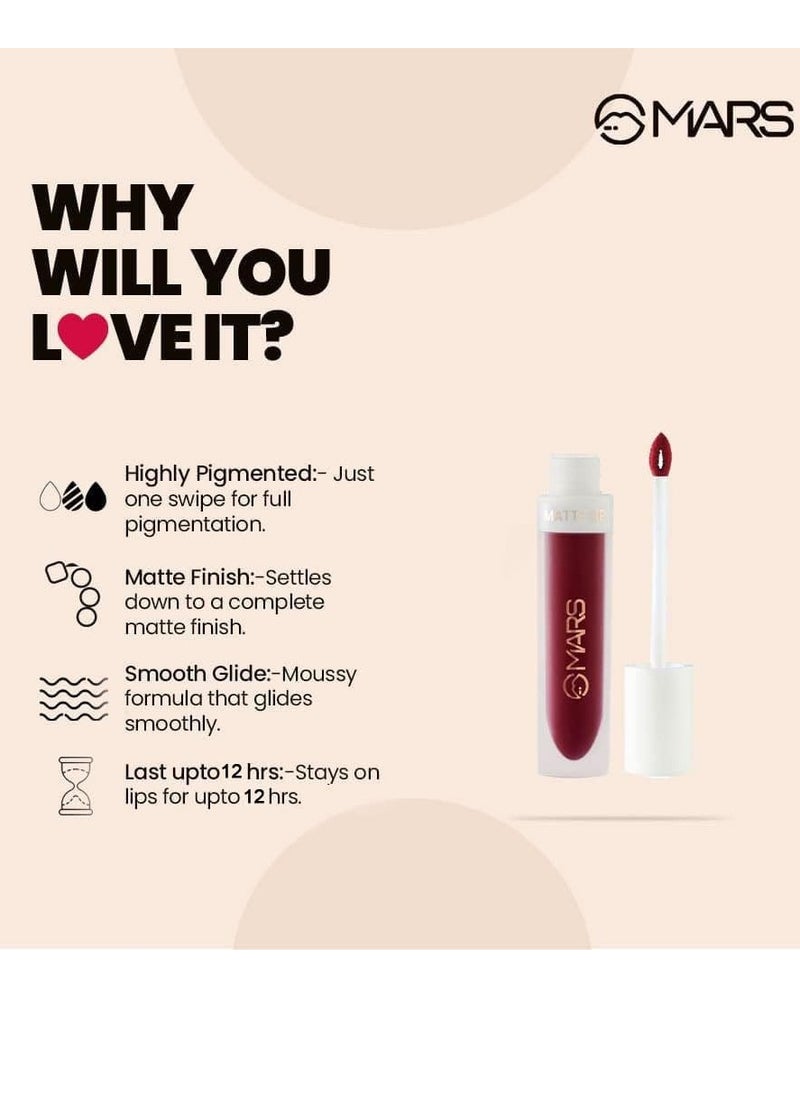 MARS Matte Liquid Lip Color Long Lasting 4.5 ml 11 Dragon Chaser
