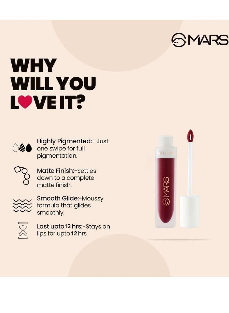 MARS Matte Liquid Lip Color Long Lasting 4.5 ml 16 Vacation Mood